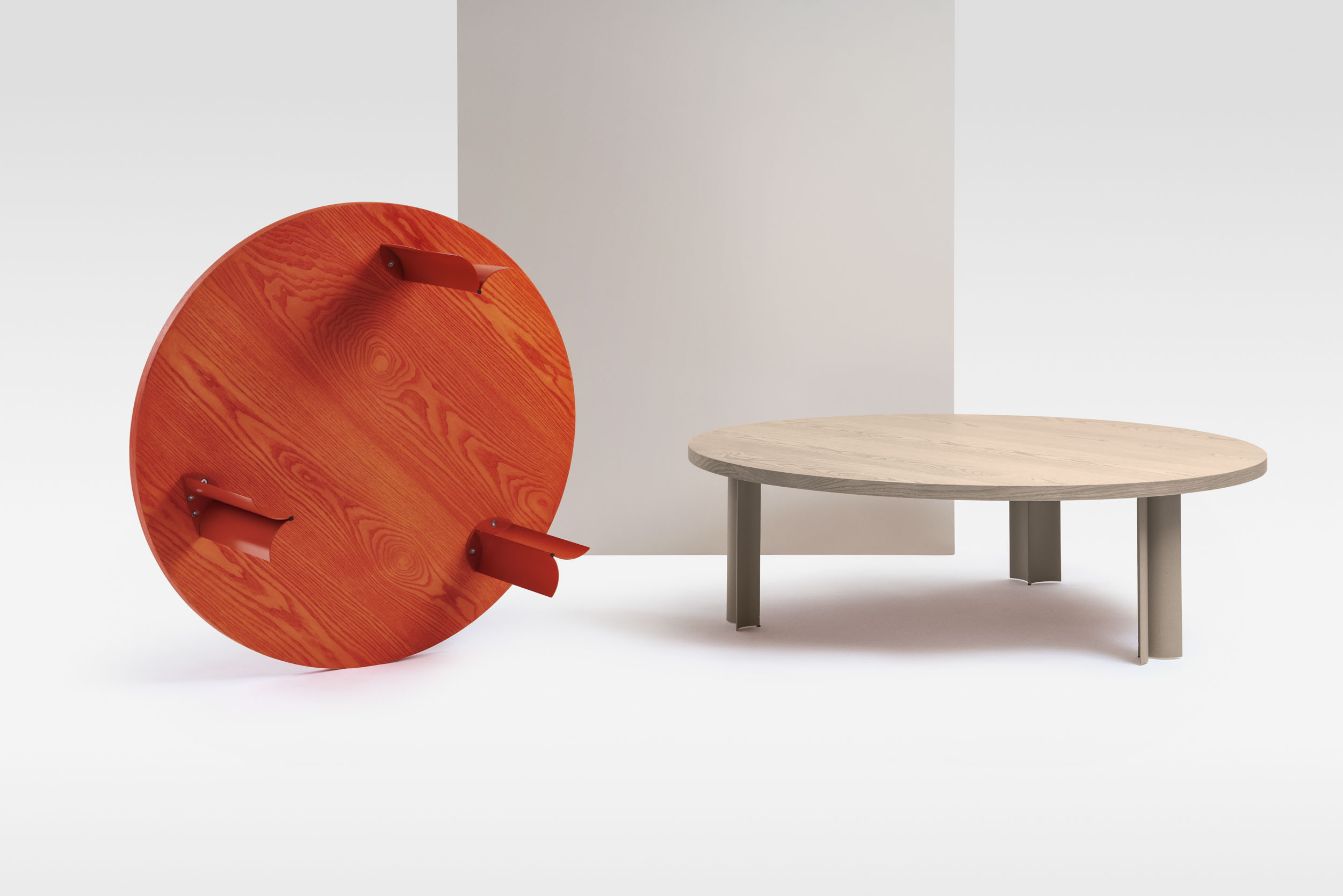 Two Hundred Tons' new Unroll series side tables Two Hundred Tons' new Unroll series side tables