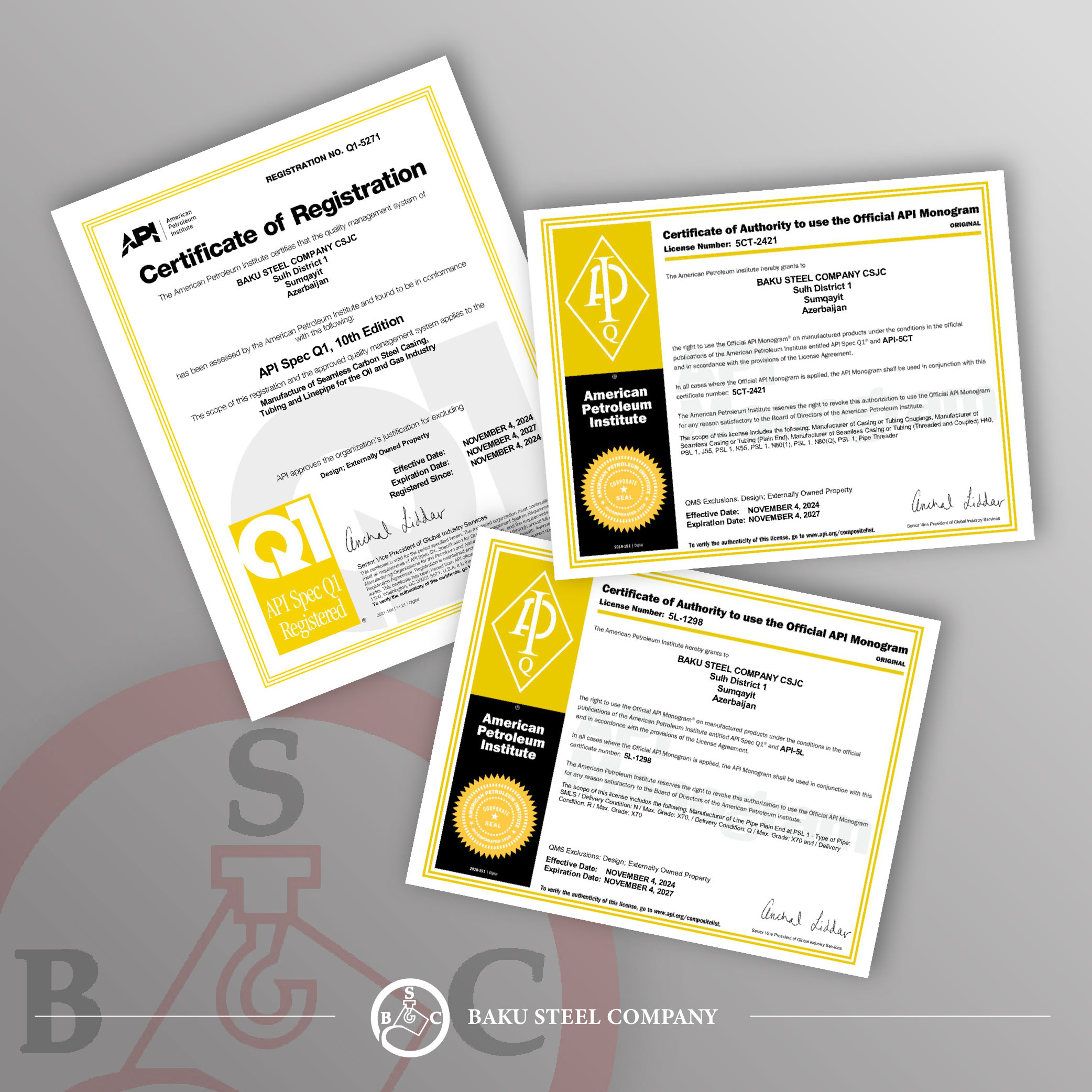 Baku Steel Company has successfully passed the certification of the ...