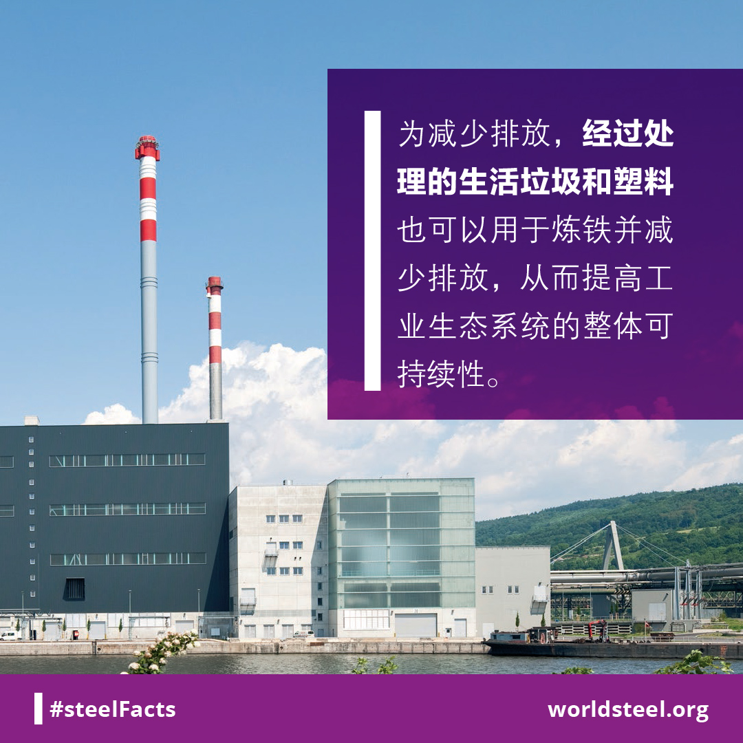 Domestic waste to produced steel