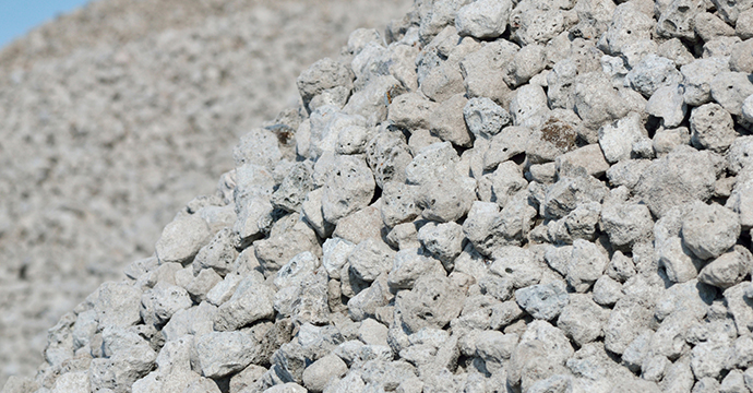 Slag stones - the waste from iron ore, macro