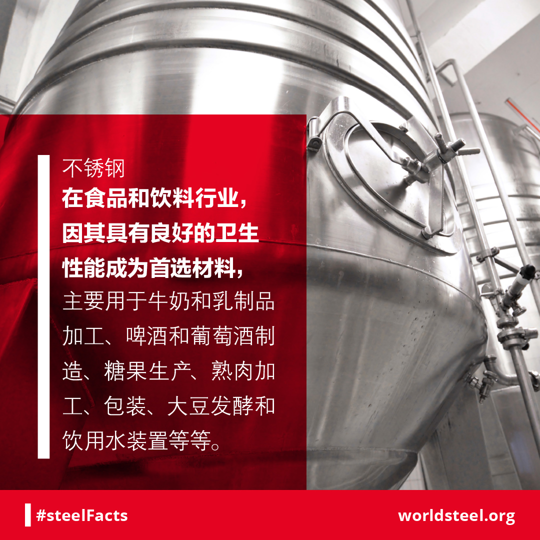 Stainless steel in food and beverage industries and more