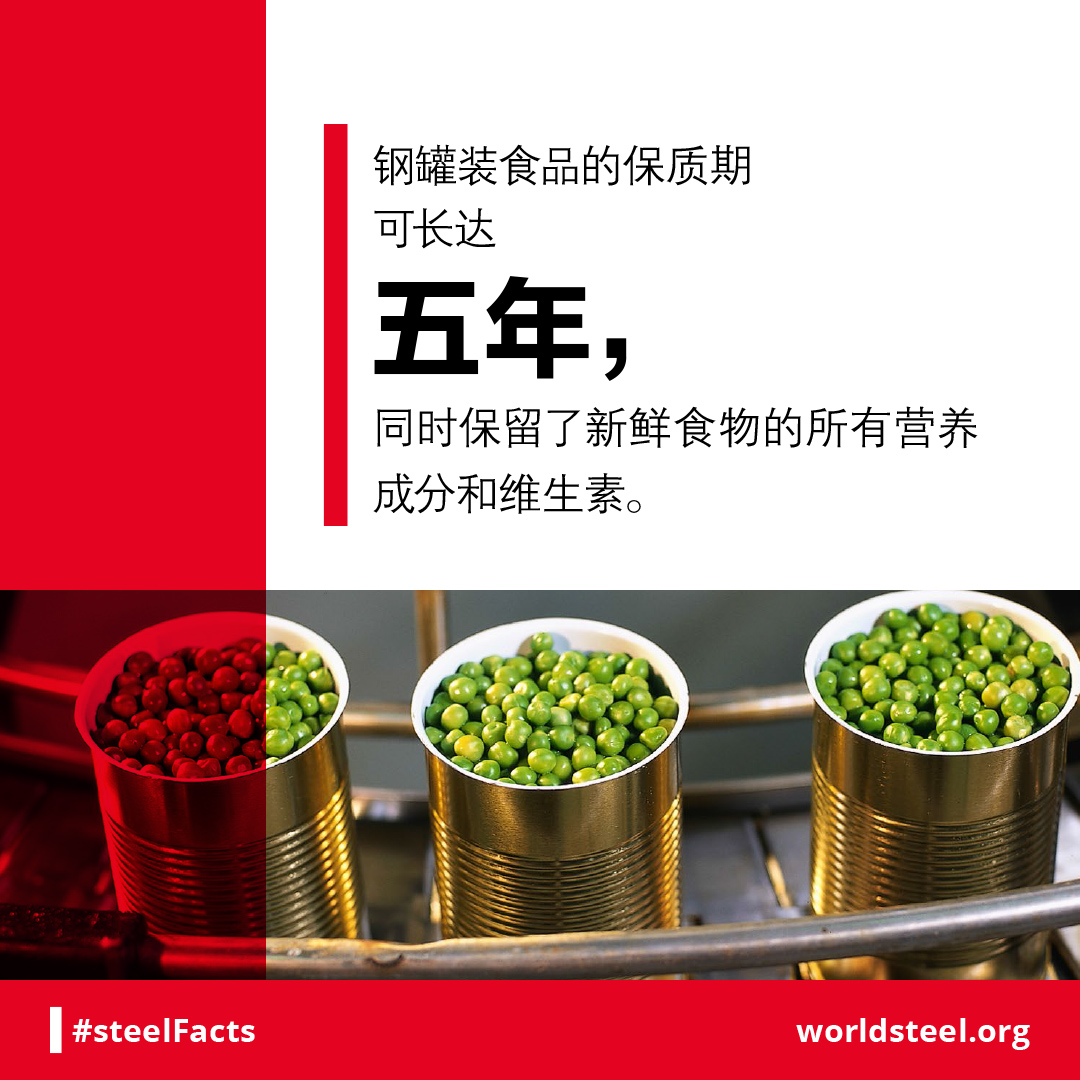 Steel long shelf life packaging