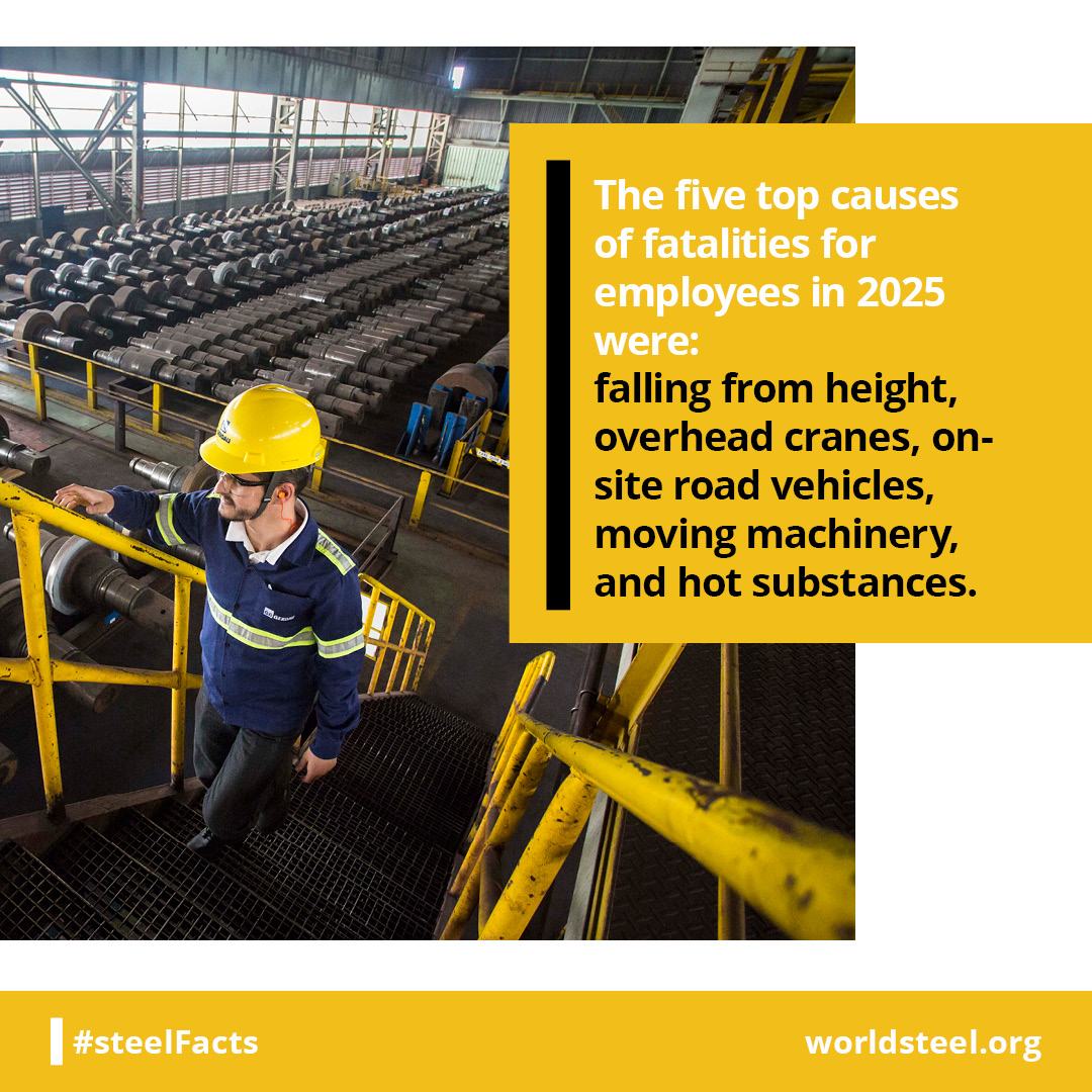 Top five causes of fatalities for steel industry employees