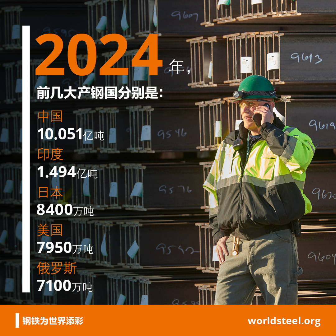 What are the 5 top steelmaking countries