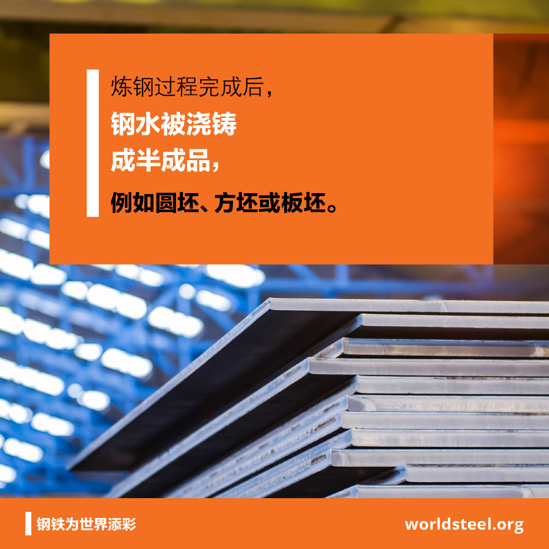 What is liquid steel cast into