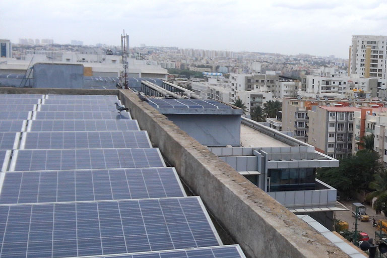Rooftop solar panels in Bangalore, India Rooftop solar panels in Bangalore, India