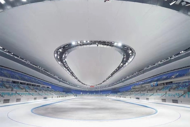 Beijin's Ice Ribbon skating arena