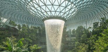 Jewel Changi airport indoor waterfall