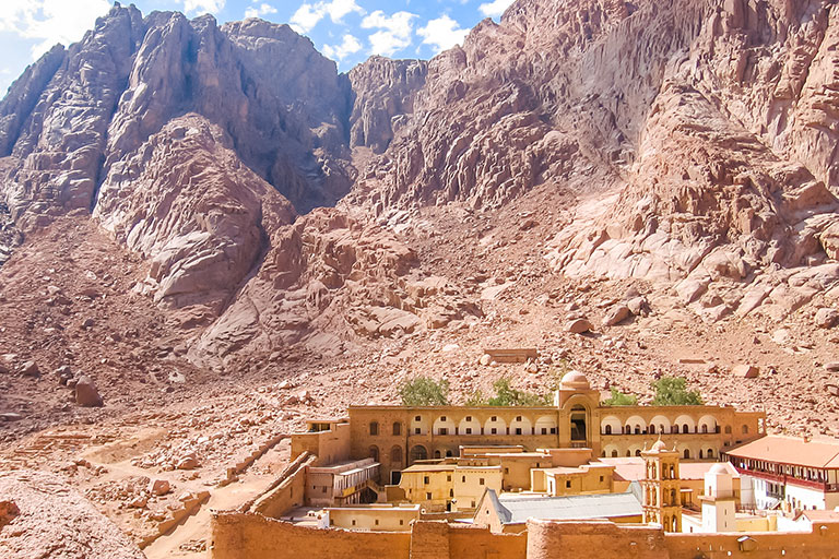 View of St. Catherine's Monastery on Mt. Sinai