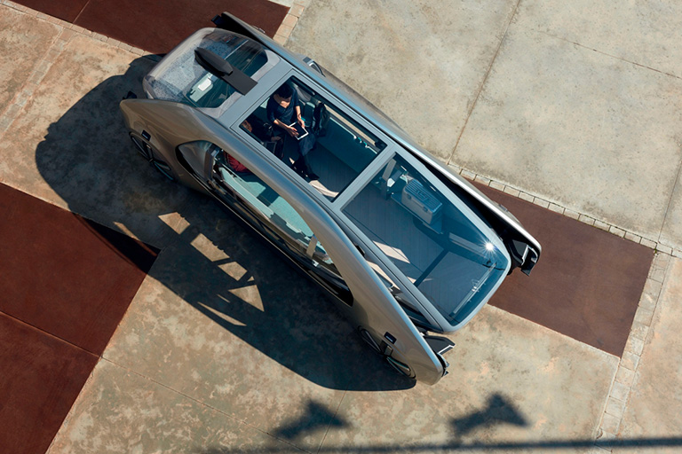 Aerial view of Renault's EZ-GO concept car