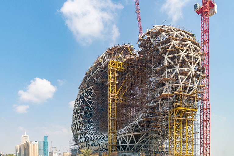 Museum of the Future under construction in Dubai