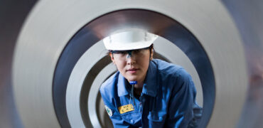Engineer among the cold rolled coils