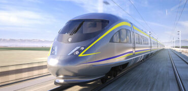 California high-speed rail train rendering