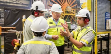 People in steelmaking plant
