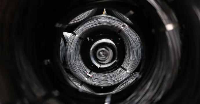 wire being produced