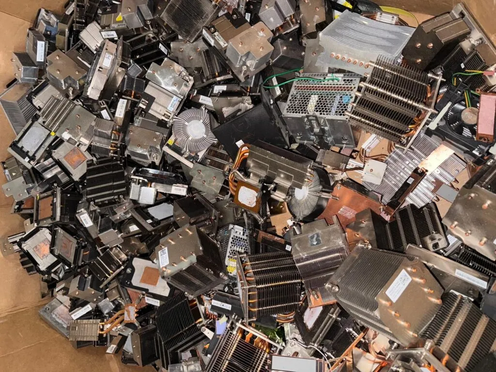 e-waste in a box