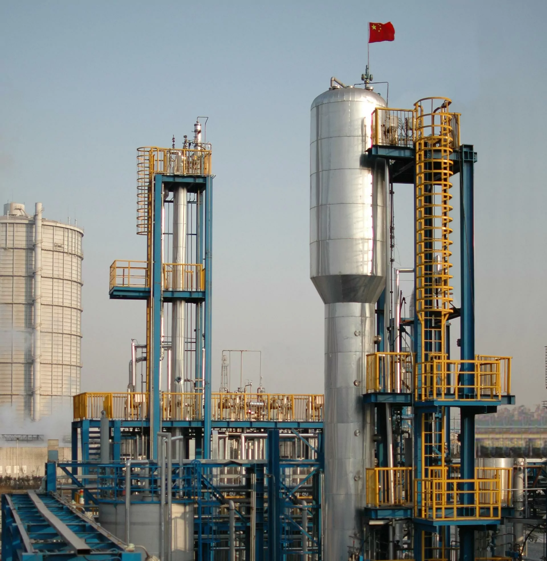 The China Baowu Steel Group factory testing site in Shanghai, China The China Baowu Steel Group factory testing site in Shanghai, China