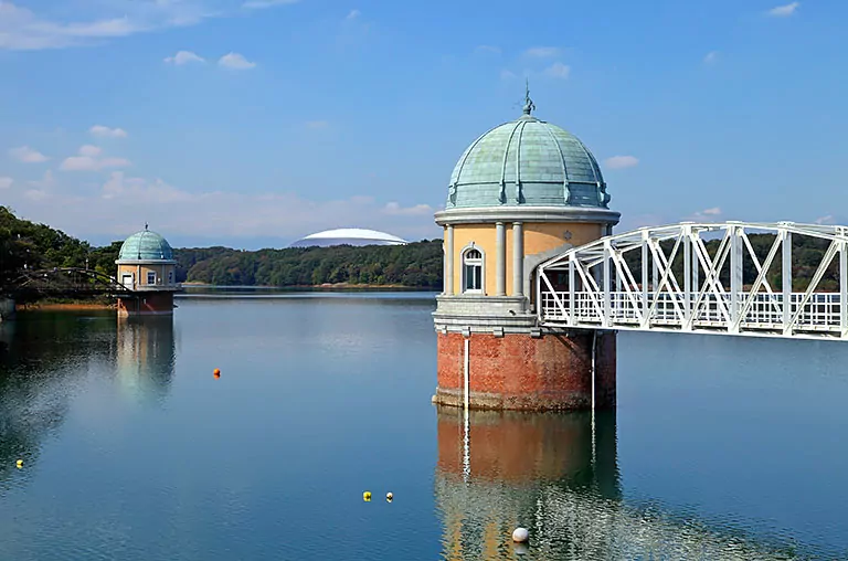 Lake Tama reservoir provides a large proportion of Tokyo's drinking water