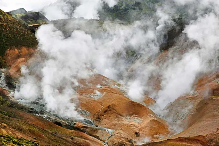 Geothermal heat is collected via huge ground source heat pumps