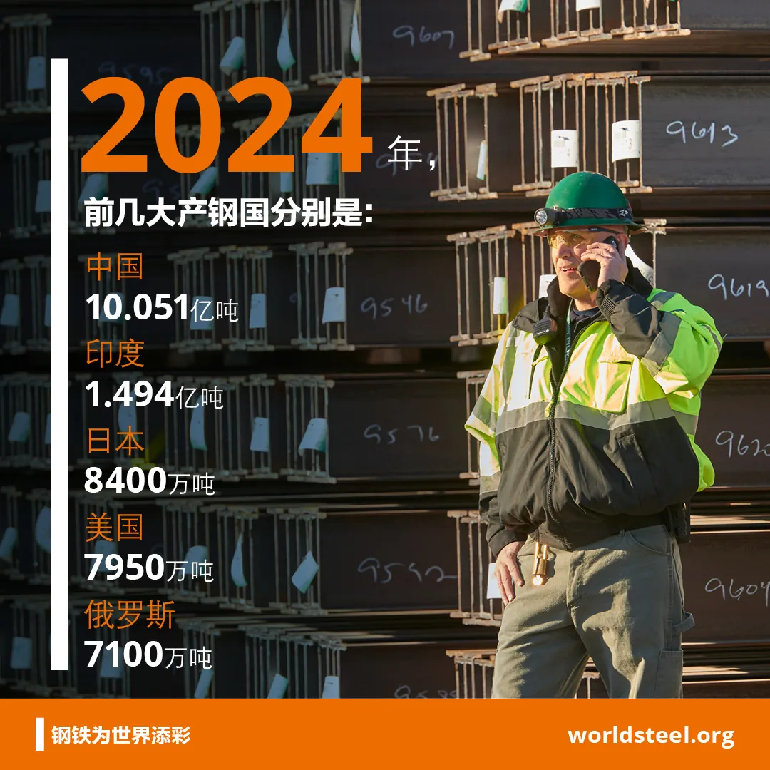 What are the 5 top steelmaking countries