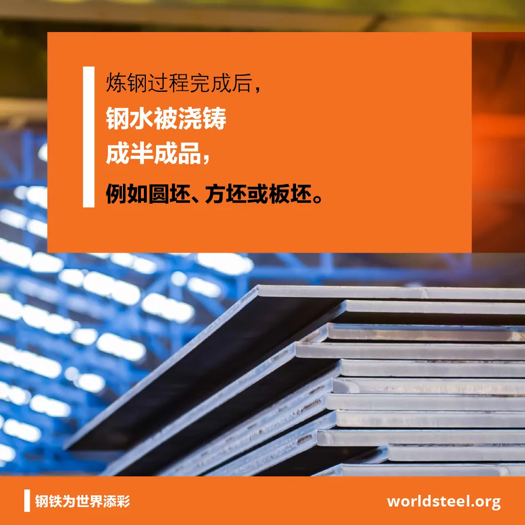 What is liquid steel cast into