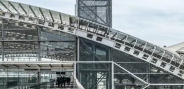 steel walkway people