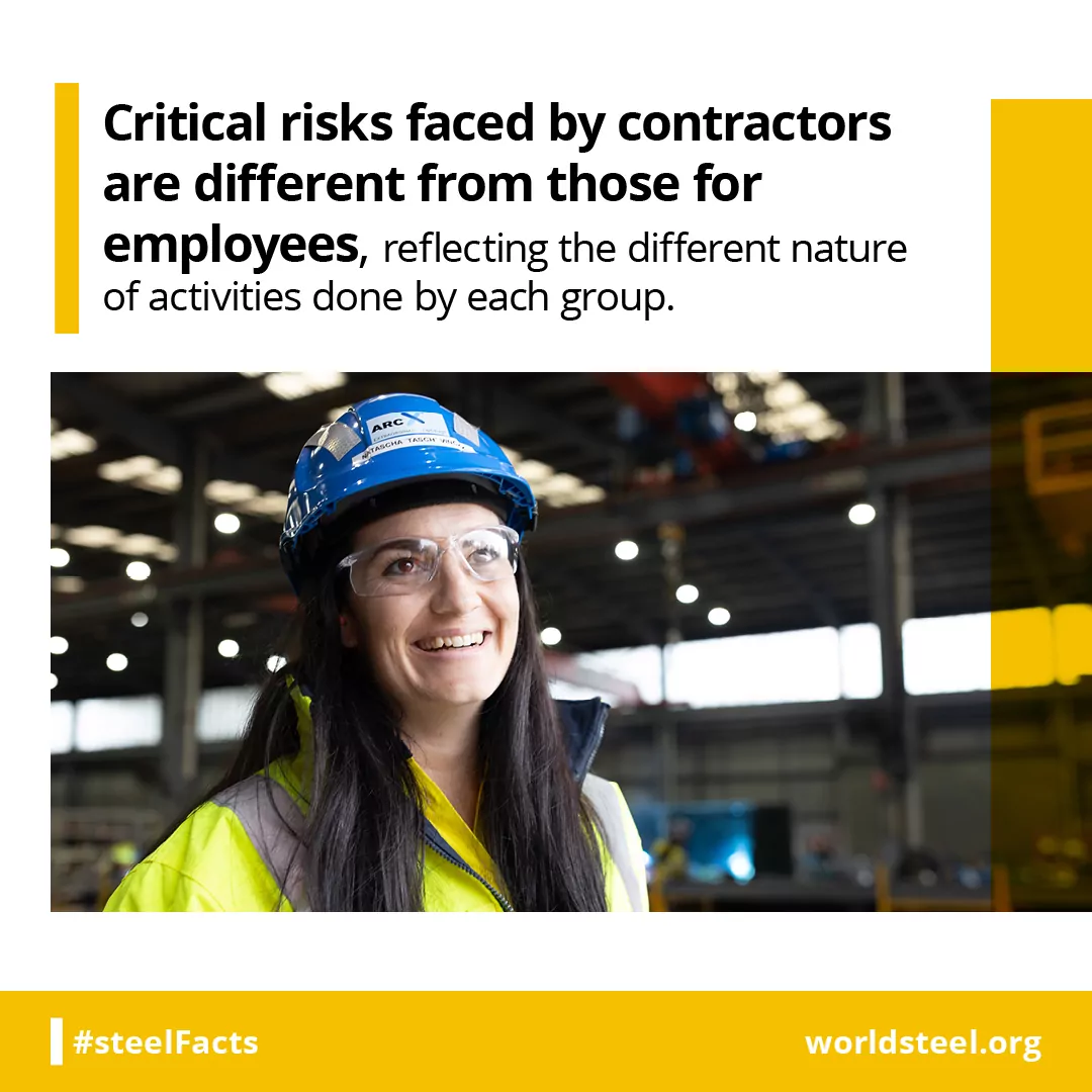 Safety risks different for steel industry contractors vs employees