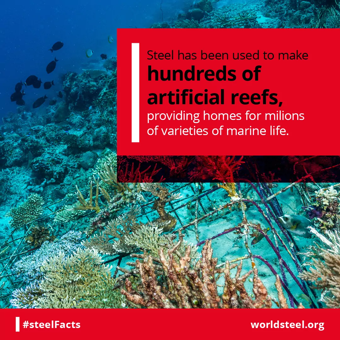 Steel in artificial reefs