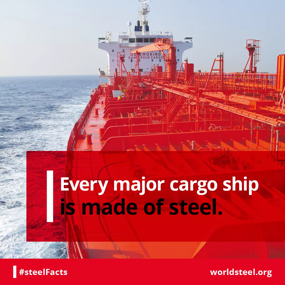 Steel in cargo ships