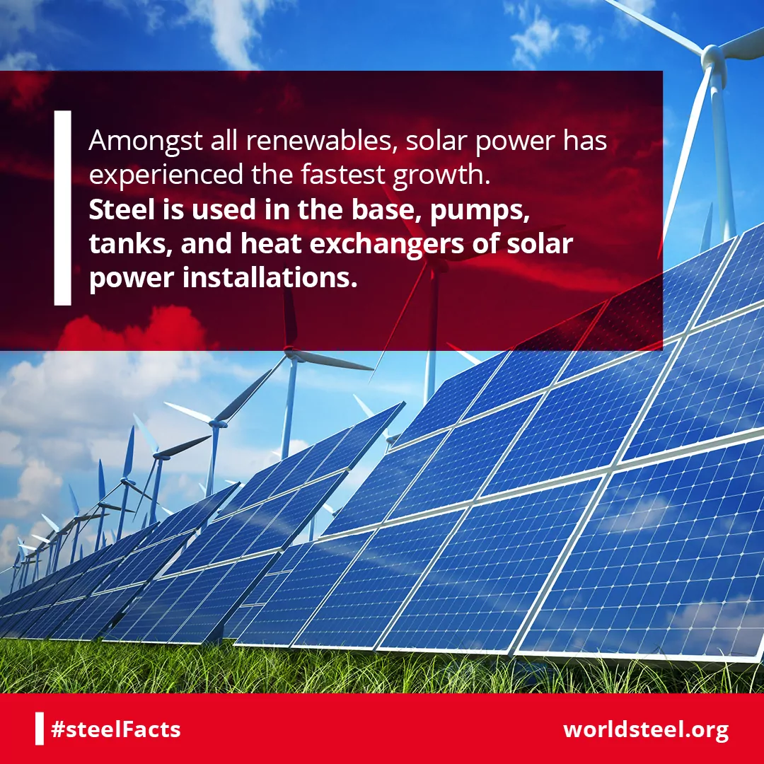 Steel in solar power