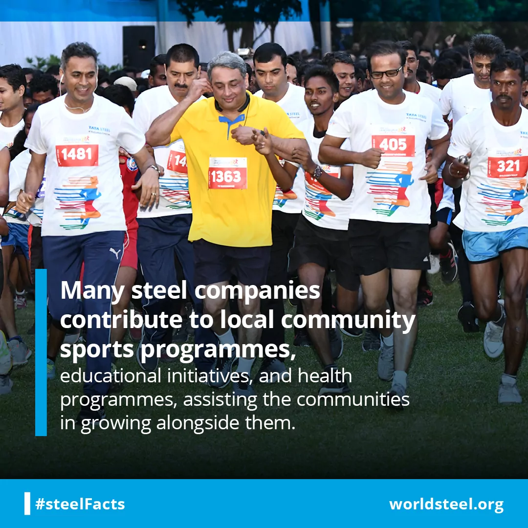 Steel industry contribution to local community