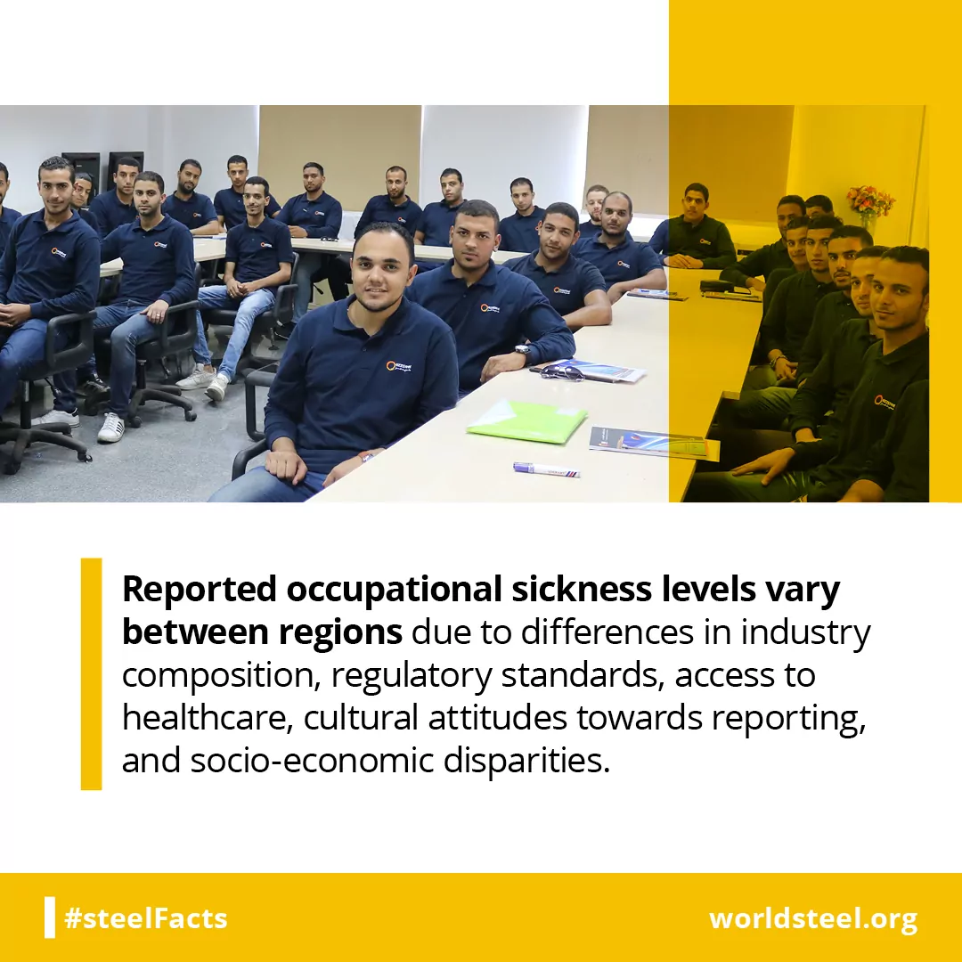 Steel industry sickness absence differs between regions