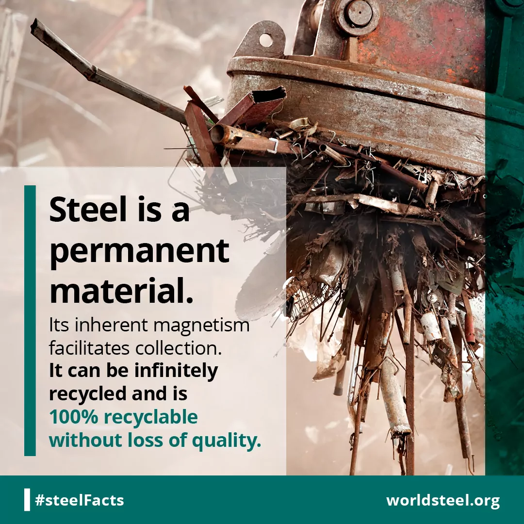 Steel is a permanent material