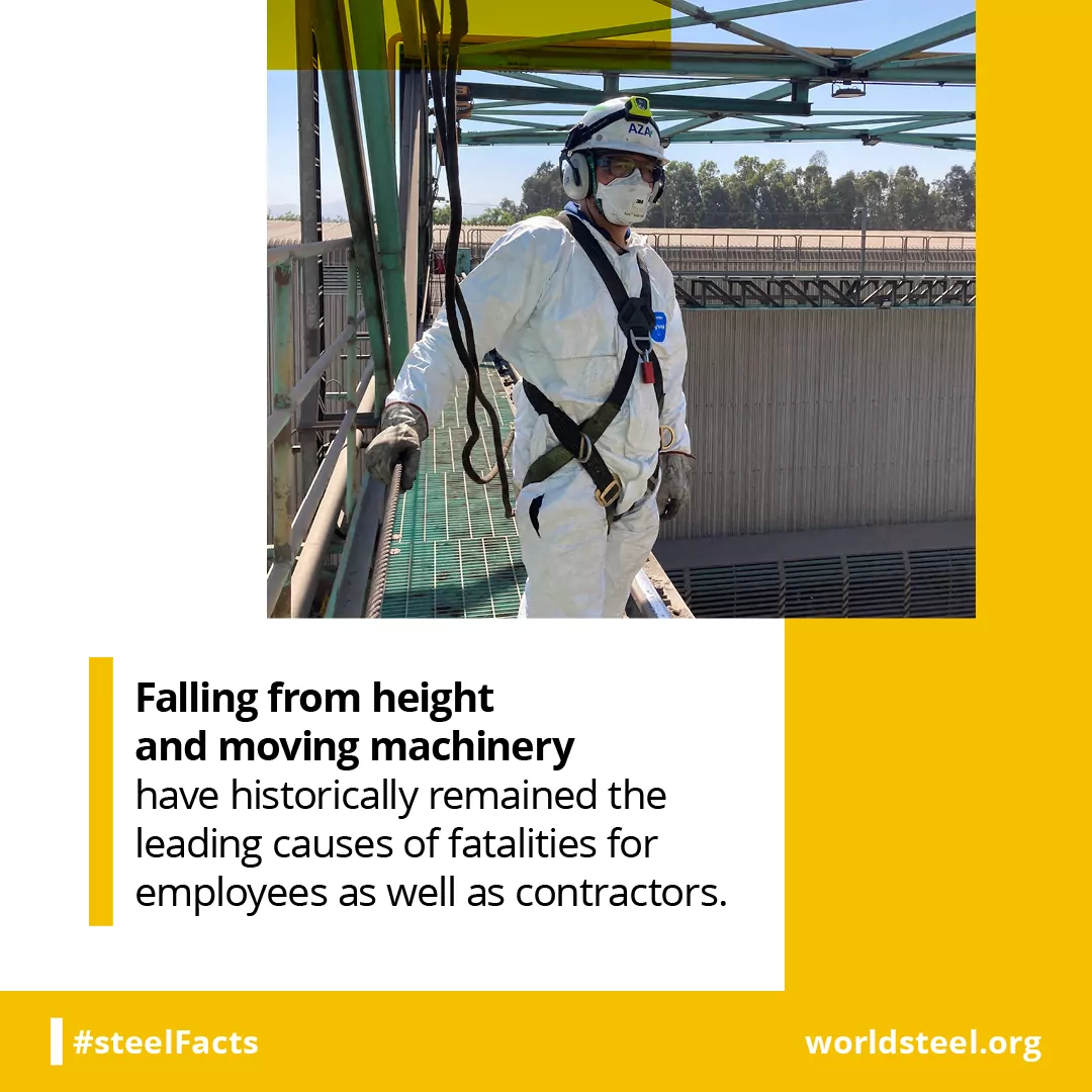 What is the leading cause of fatality in steel industry