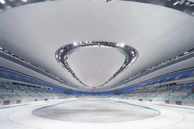 Beijin's Ice Ribbon skating arena