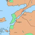 Map charting the Canakkale bridge project