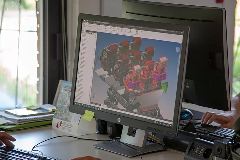 CAD design for a rollercoaster car