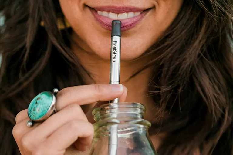 The FinalStraw in use